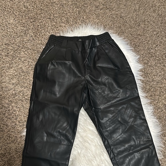 River Island Faux Leather Jogger Pants - Picture 5 of 11